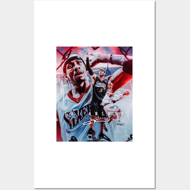 AI Allen Iverson Philadelphia The Answer Sports Art Wall Art by JRoseGraphics